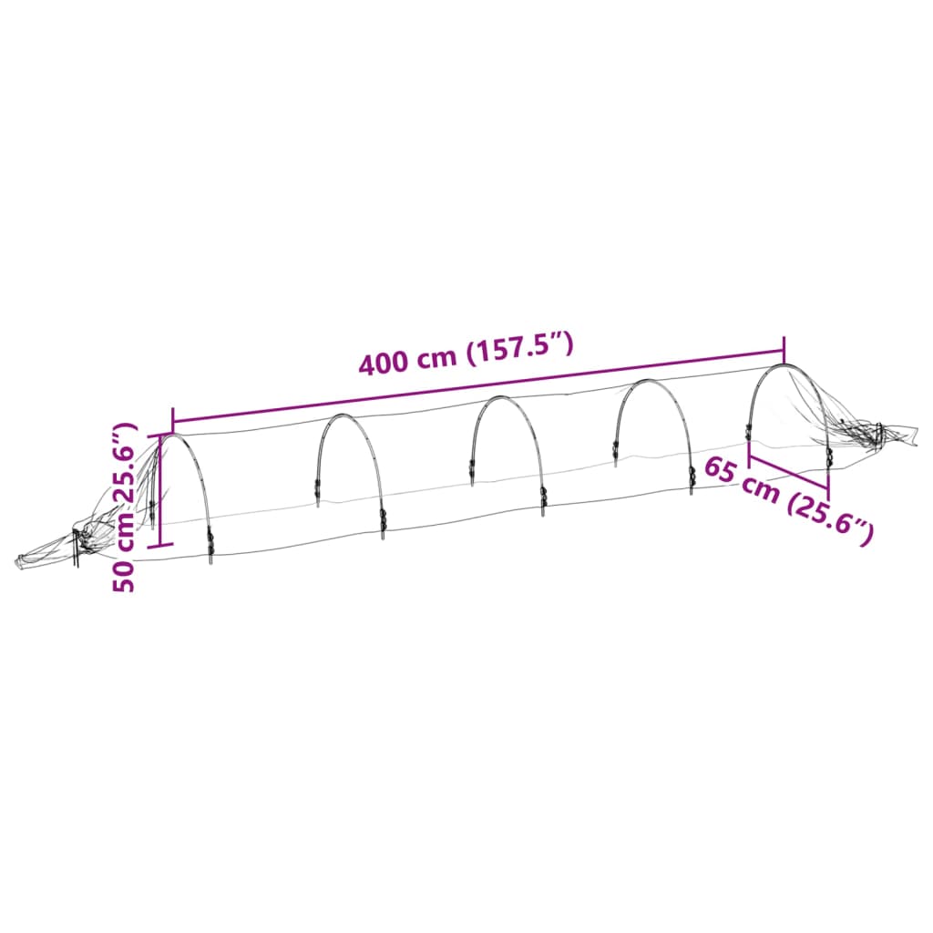 Tīkla Tuneļi, 3 Gab., 1,5X5 M, Stiklašķiedra Un Pp