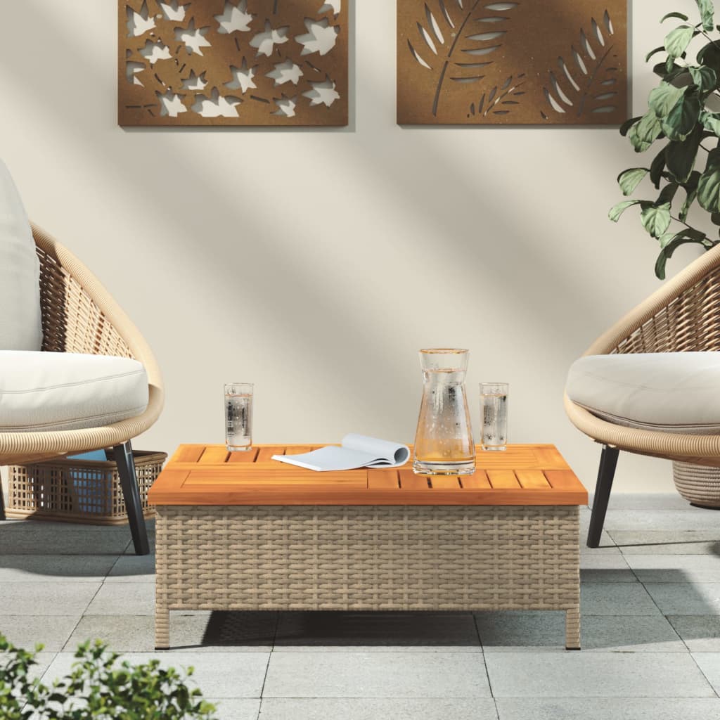 Dārza Galds, 70X70X25 Cm, Pe Rotangpalma, Akācijas Koks