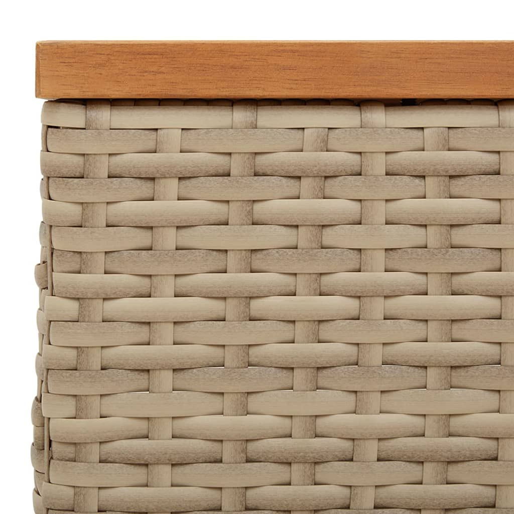 Dārza Galds, 70X70X25 Cm, Pe Rotangpalma, Akācijas Koks