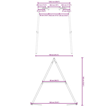 Šūpoļu Rāmis Platums 156 X Augstums 185 Cm
