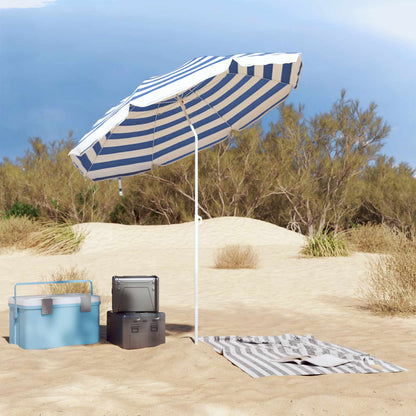 Dārza Parasols 170T Poliesters Zila Un Balta