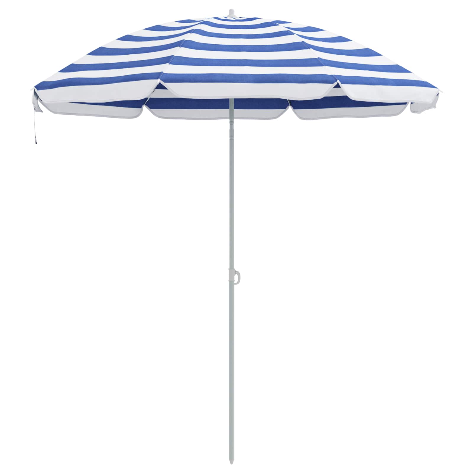 Dārza Parasols 170T Poliesters Zila Un Balta