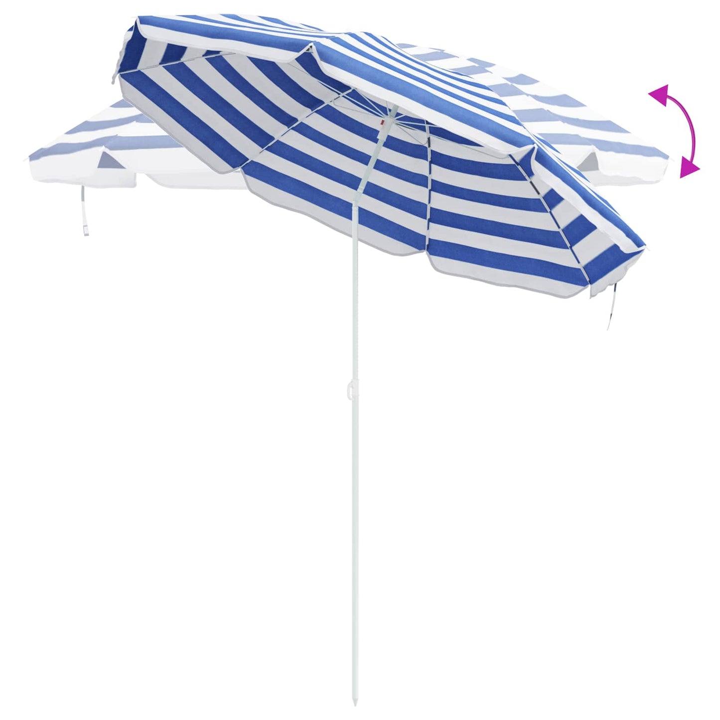 Dārza Parasols 170T Poliesters Zila Un Balta