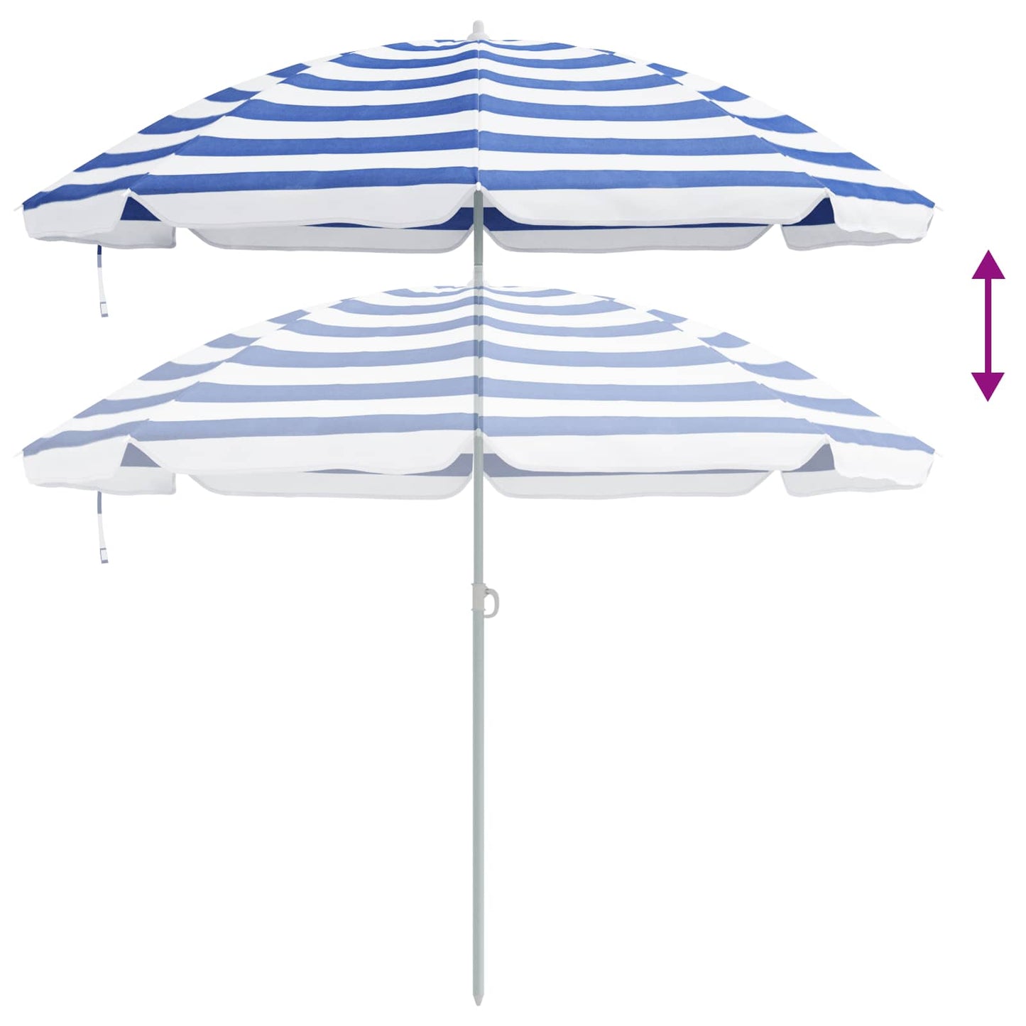 Dārza Parasols 170T Poliesters Zila Un Balta