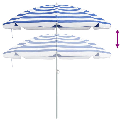 Dārza Parasols 170T Poliesters Zila Un Balta