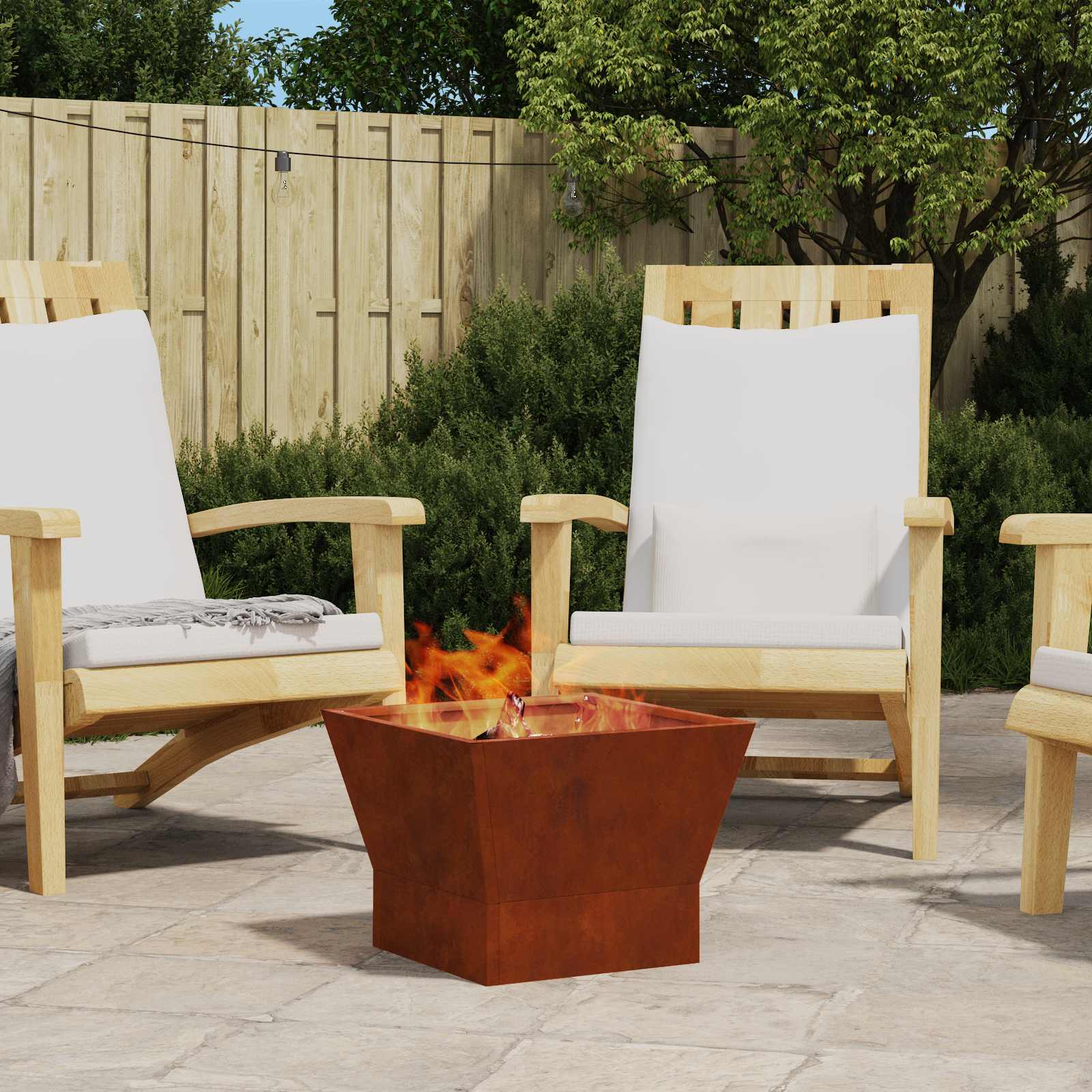 Uguns Bļoda Melns 40 X 40 X 35 Cm Novecināts Tērauds