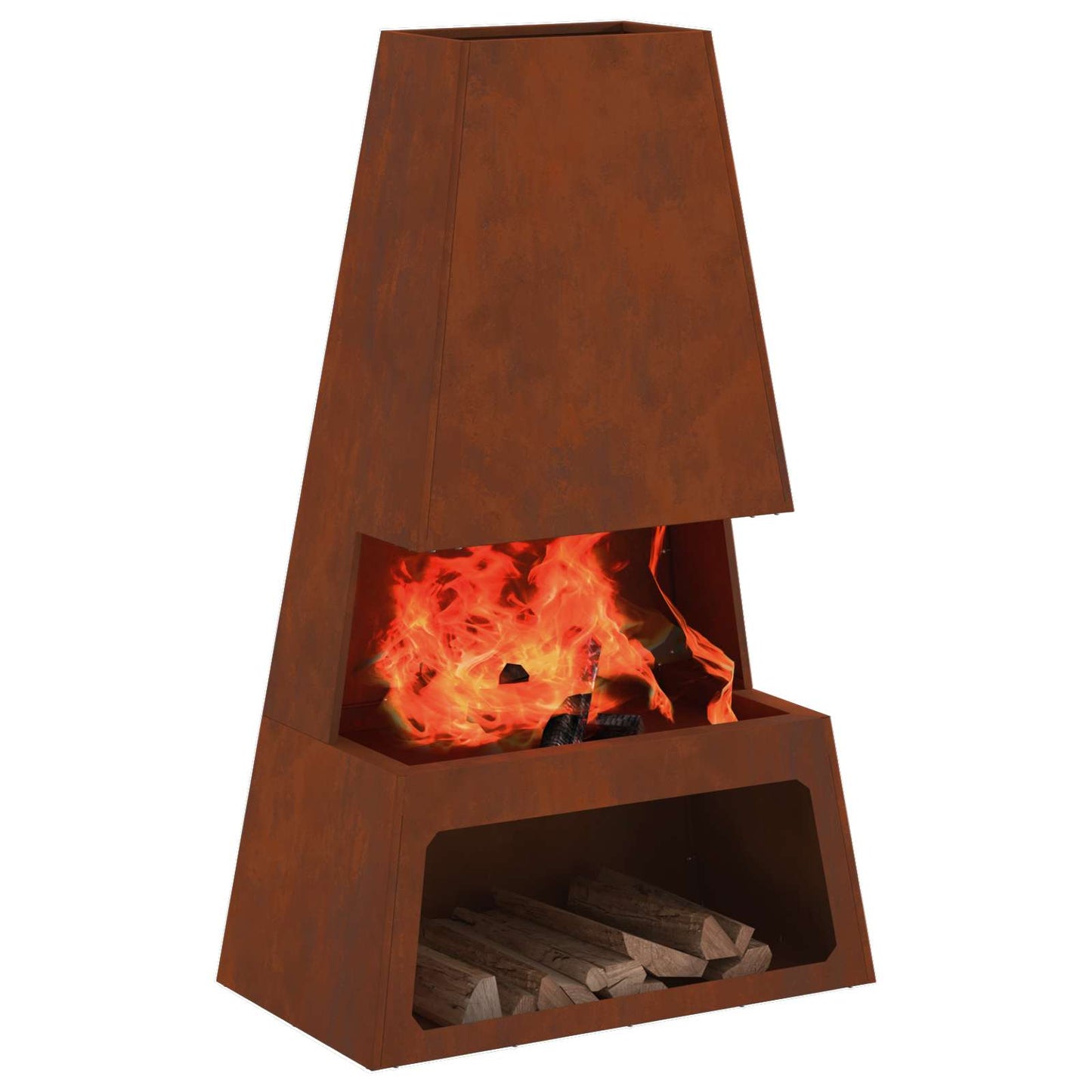 Uguns Bļoda Rūsa 60 X 35 X 100 Cm Novecināts Tērauds