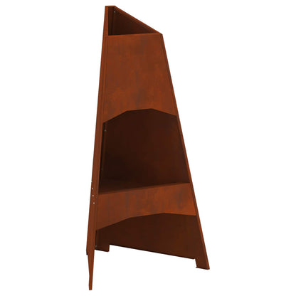 Uguns Bļoda Rūsa 50 X 50 X 95 Cm Novecināts Tērauds