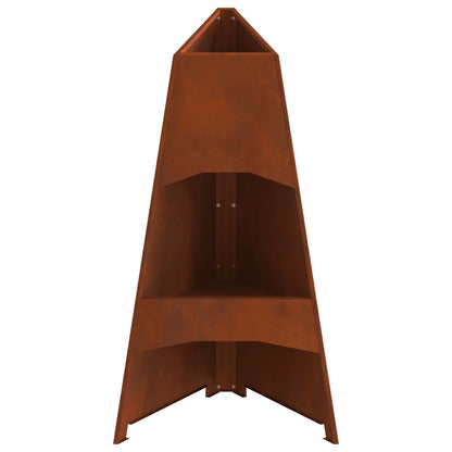 Uguns Bļoda Rūsa 50 X 50 X 95 Cm Novecināts Tērauds