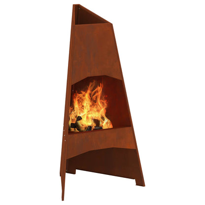 Uguns Bļoda Rūsa 50 X 50 X 95 Cm Novecināts Tērauds