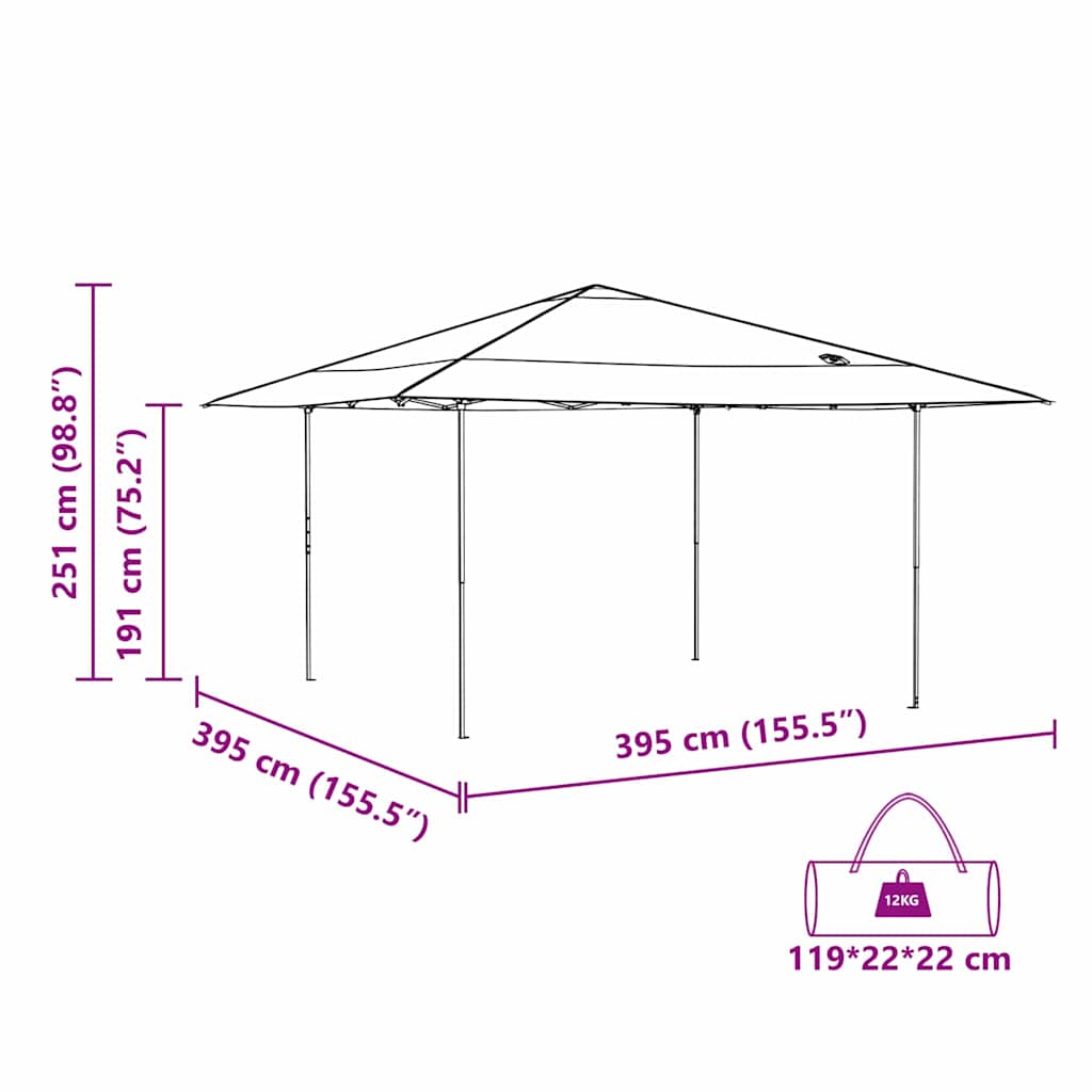 Nojumes Telts 395 X 395 X 251 Cm Audums
