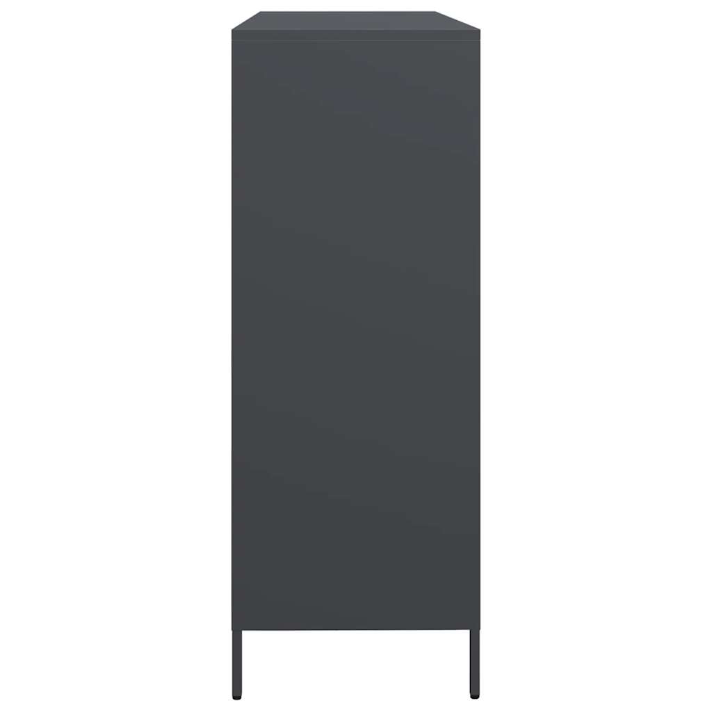 Kumode, Antracītpelēka, 135X39X103,5 Cm, Auksti Velmēts Tērauds