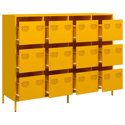 Kumode Sinepju Dzeltena 135X39X103,5 Cm Auksti Velmēts Tērauds
