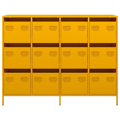 Kumode Sinepju Dzeltena 135X39X103,5 Cm Auksti Velmēts Tērauds