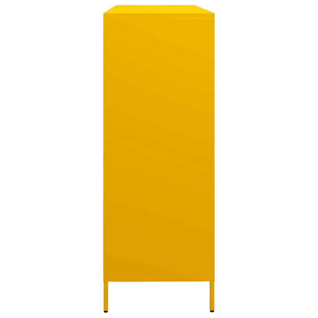Kumode Sinepju Dzeltena 135X39X103,5 Cm Auksti Velmēts Tērauds