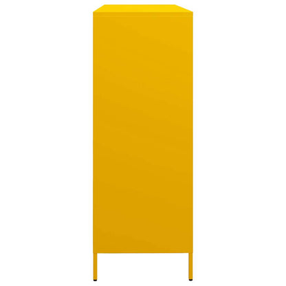 Kumode Sinepju Dzeltena 135X39X103,5 Cm Auksti Velmēts Tērauds