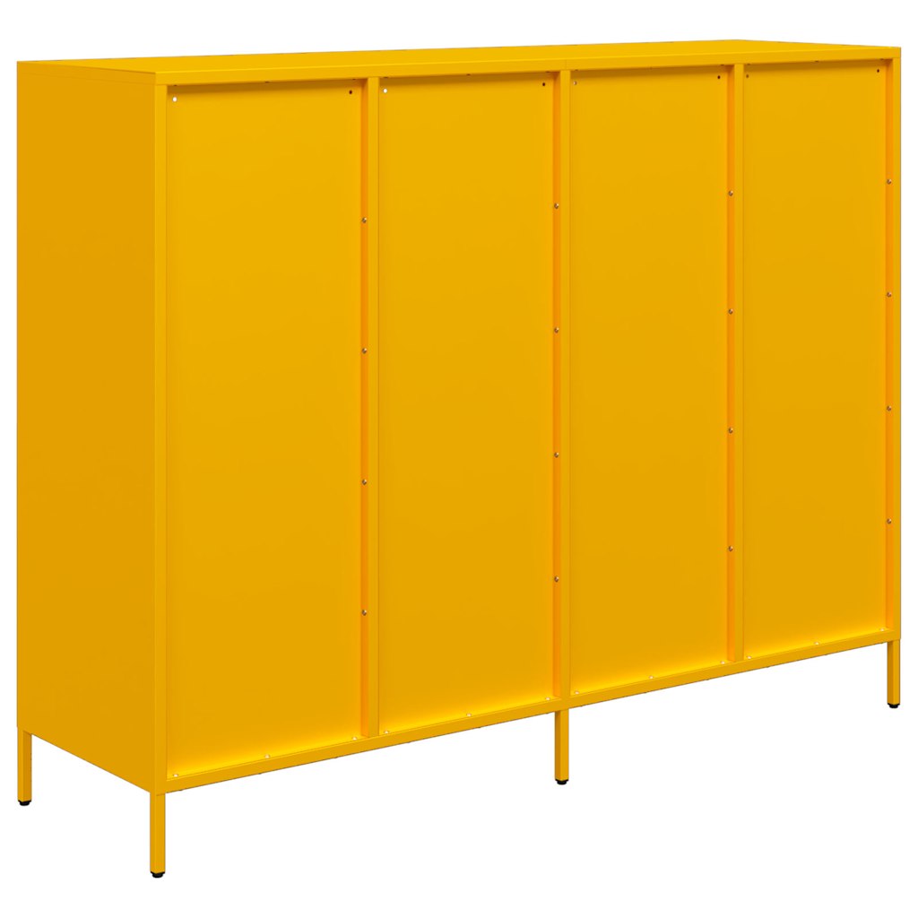 Kumode Sinepju Dzeltena 135X39X103,5 Cm Auksti Velmēts Tērauds