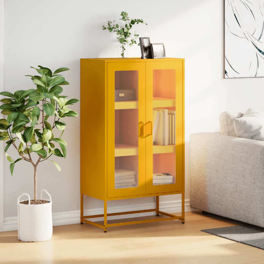Highboard Sinepdzeltens 68X39X123 Cm Tērauds