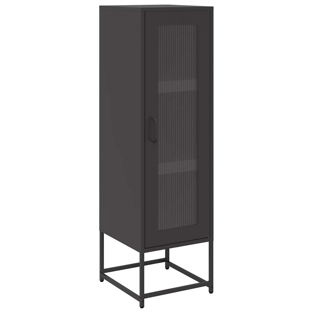 Highboard Black 36X39X123 Cm Auksti Velmēts Tērauds