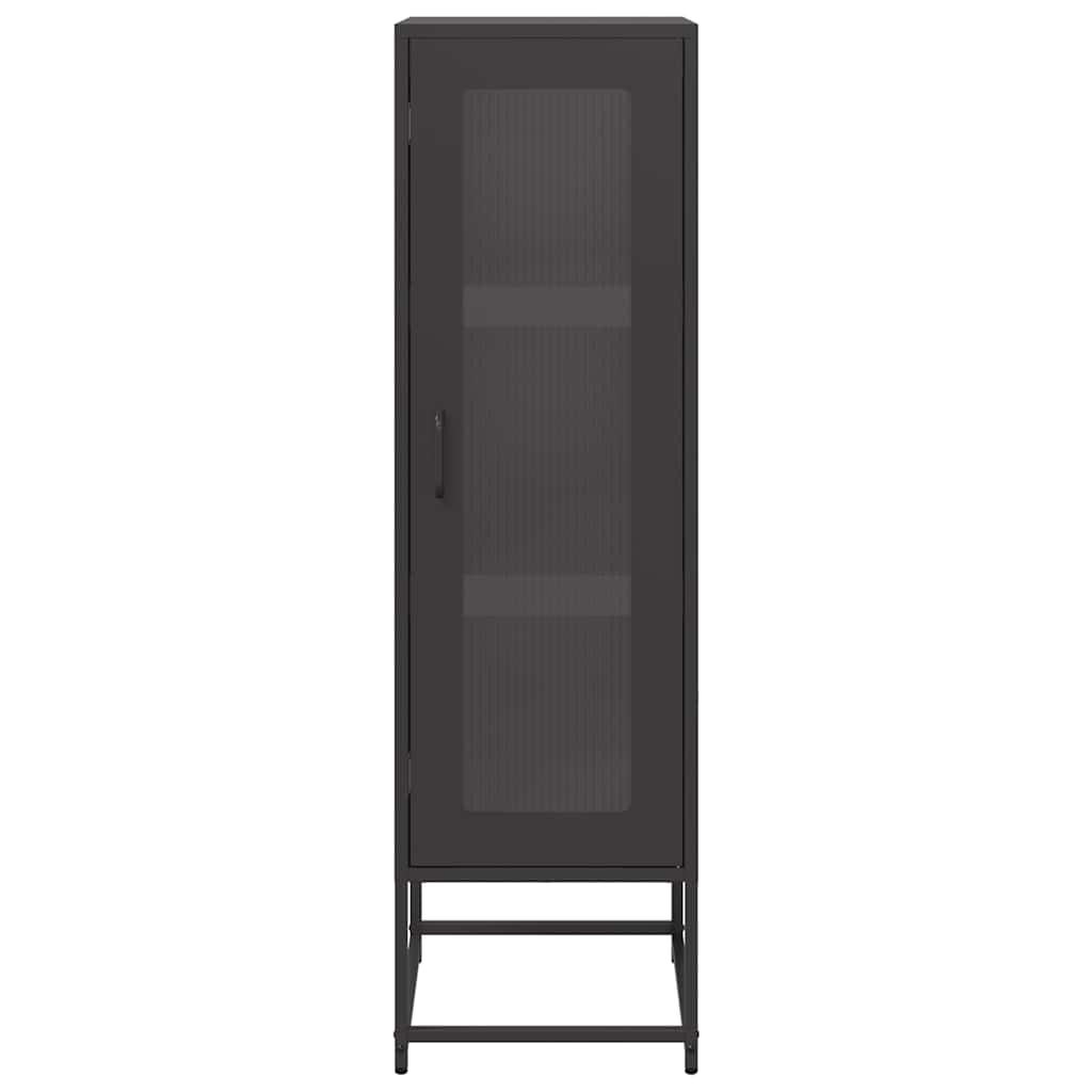 Highboard Black 36X39X123 Cm Auksti Velmēts Tērauds
