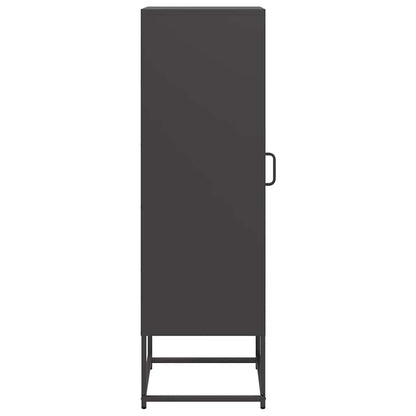 Highboard Black 36X39X123 Cm Auksti Velmēts Tērauds