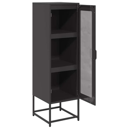 Highboard Black 36X39X123 Cm Auksti Velmēts Tērauds