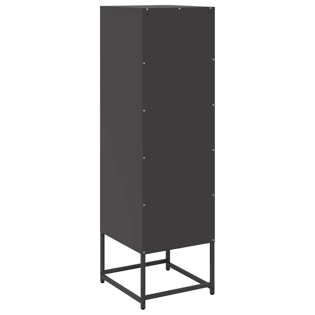 Highboard Black 36X39X123 Cm Auksti Velmēts Tērauds