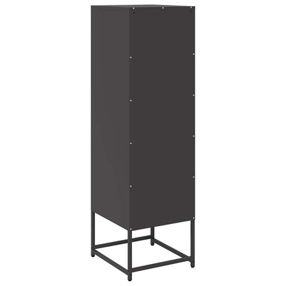 Highboard Black 36X39X123 Cm Auksti Velmēts Tērauds