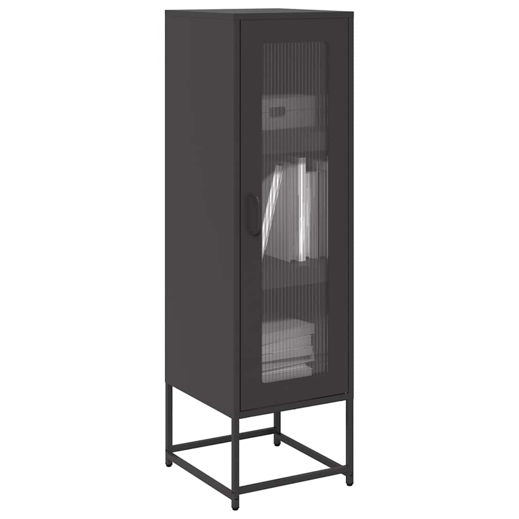 Highboard Black 36X39X123 Cm Auksti Velmēts Tērauds