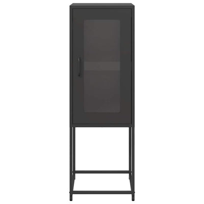 Bufete Melns 36X39X107 Cm Auksti Velmēts Tērauds