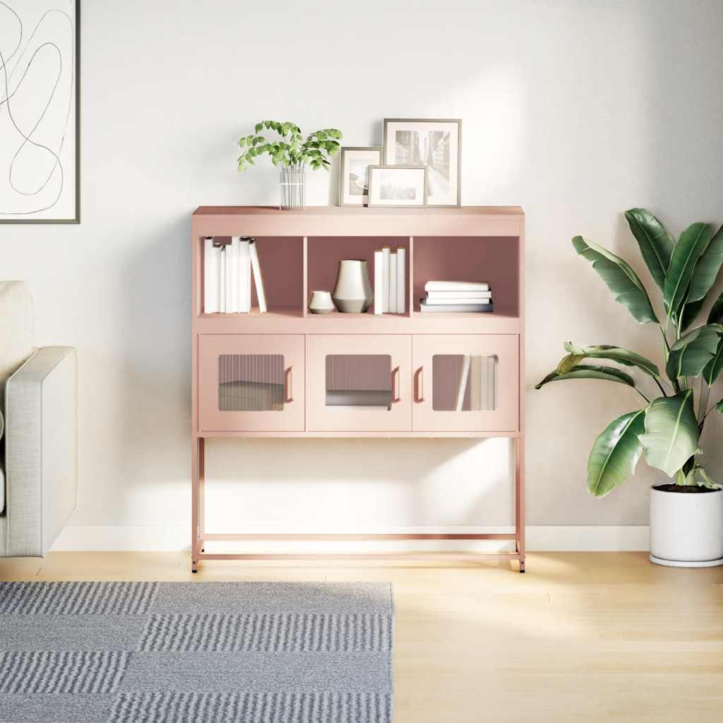 Kumode, Rozā, 100,5X39X107 Cm, Auksti Velmēts Tērauds