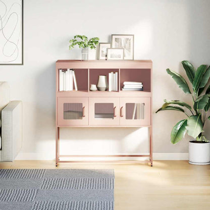 Kumode, Rozā, 100,5X39X107 Cm, Auksti Velmēts Tērauds