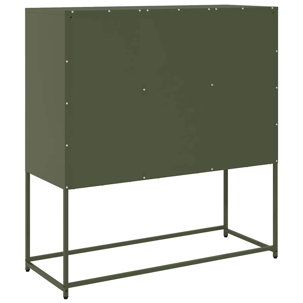 Kumode, Olīvzaļa, 100,5X39X107 Cm, Auksti Velmēts Tērauds