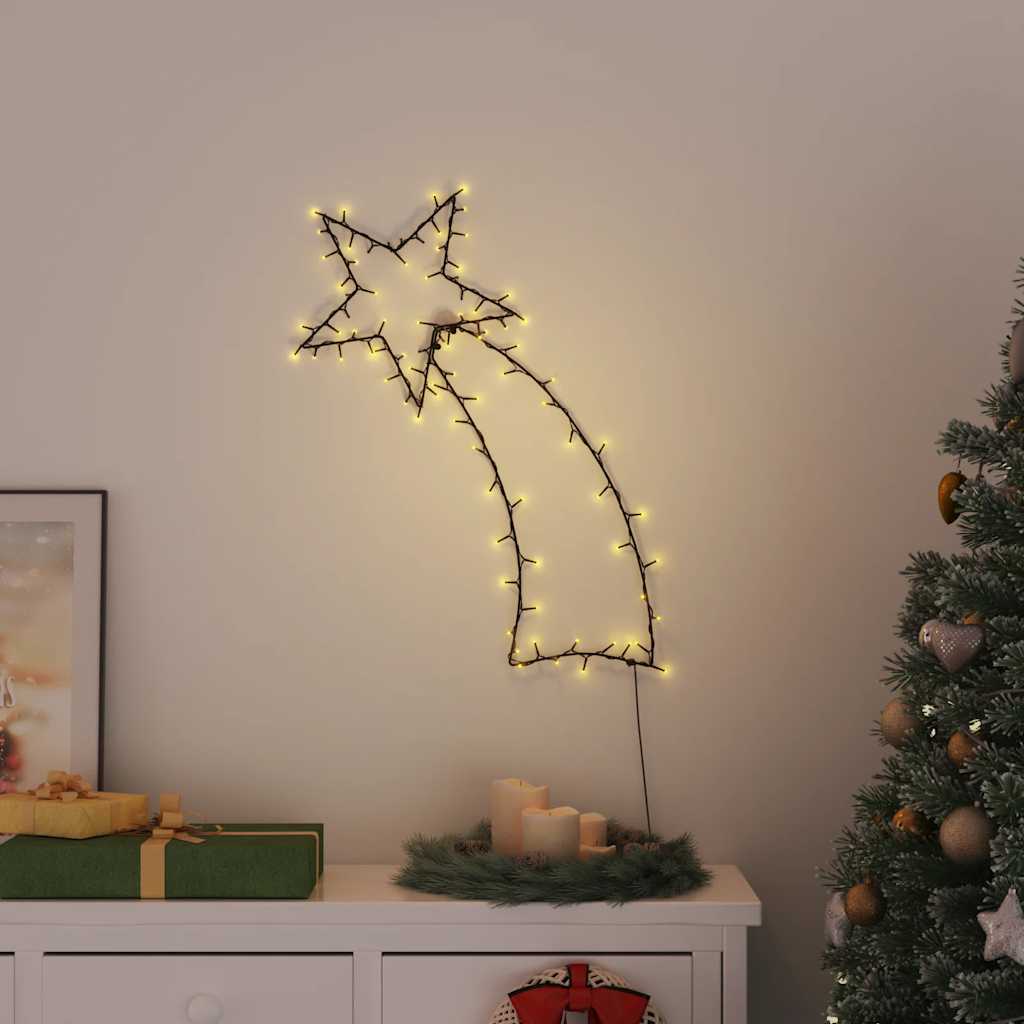 Ziemassvētku Gaismas Krītošās Zvaigznes Siluets 115 Leds