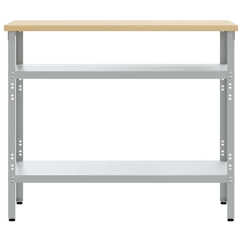 Darba Galds Ar Plauktu Ar Uzglabāšanu Pelēka 100 X 55 X 85 Cm