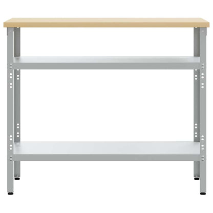 Darba Galds Ar Plauktu Ar Uzglabāšanu Pelēka 100 X 55 X 85 Cm