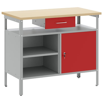 Darbagalds Ar Atvilktni Sarkans Un Pelēks 100 X 55 X 85 Cm