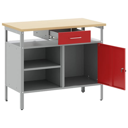Darbagalds Ar Atvilktni Sarkans Un Pelēks 100 X 55 X 85 Cm