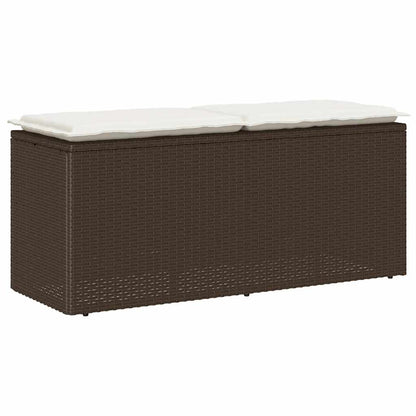 Dārza Sols Ar Spilvenu Melns 110X40X44 Cm Polirotangpalmas