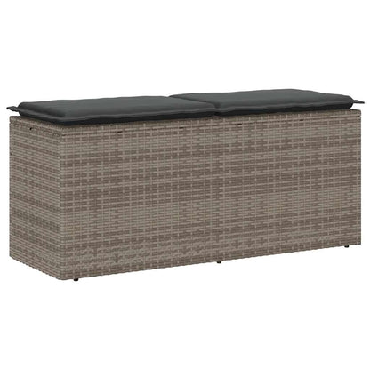 Dārza Sols Ar Spilvenu Melns 110X40X44 Cm Polirotangpalmas