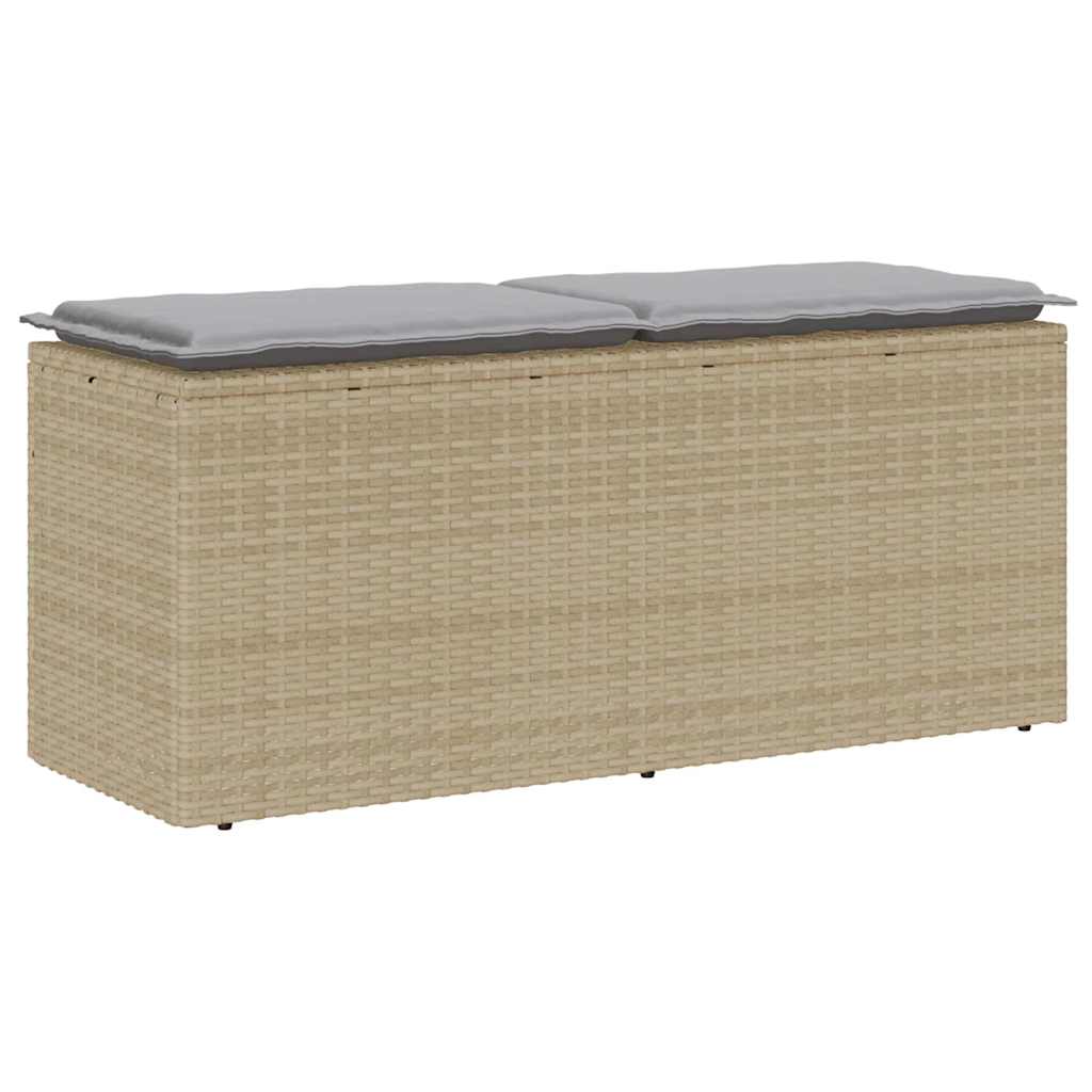 Dārza Sols Ar Spilvenu Melns 110X40X44 Cm Polirotangpalmas