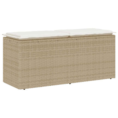 Dārza Sols Ar Spilvenu Melns 110X40X44 Cm Polirotangpalmas