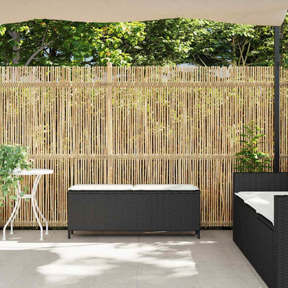 Dārza Sols Ar Spilvenu Melns 110X30X40,5 Cm Polirotangpalmas