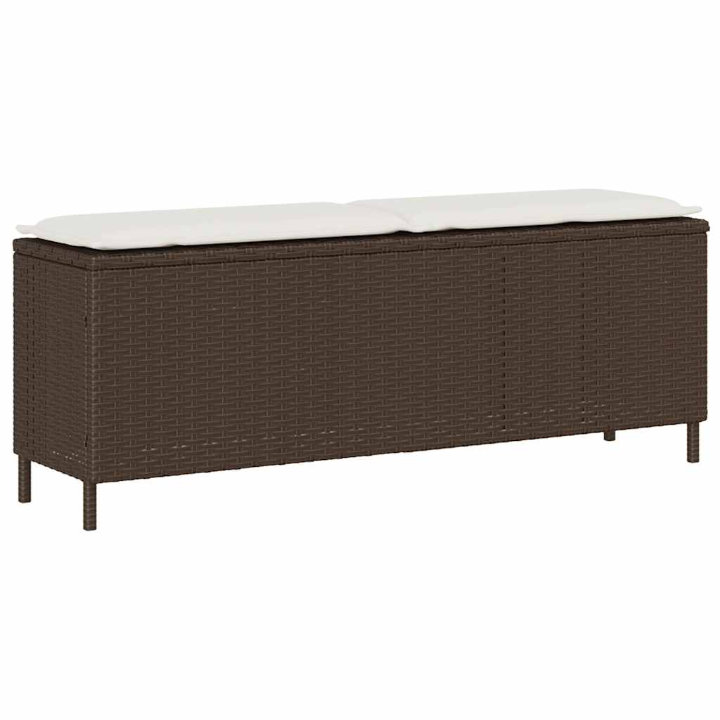 Dārza Sols Ar Spilvenu Melns 110X30X40,5 Cm Polirotangpalmas