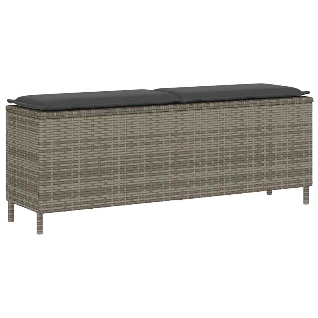 Dārza Sols Ar Spilvenu Melns 110X30X40,5 Cm Polirotangpalmas