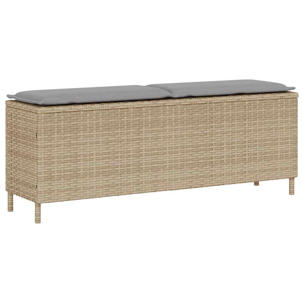 Dārza Sols Ar Spilvenu Melns 110X30X40,5 Cm Polirotangpalmas