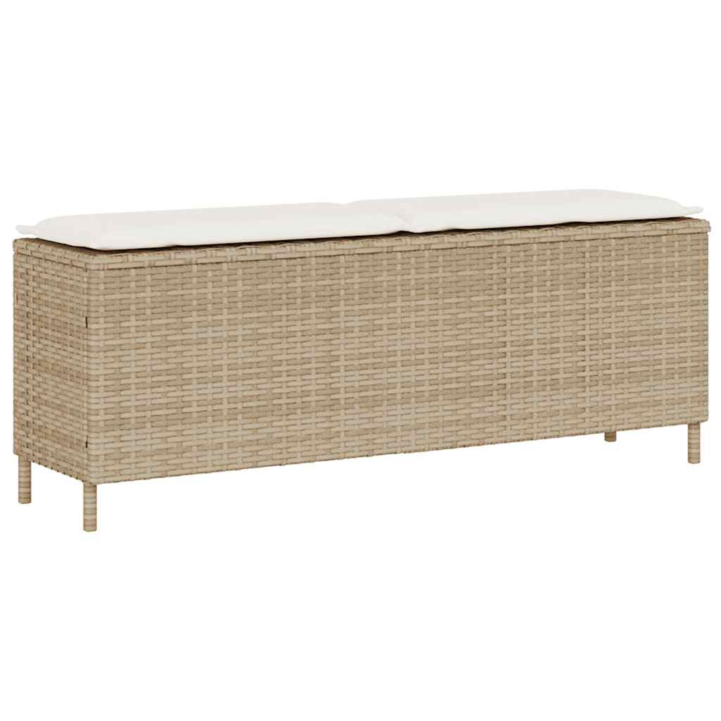 Dārza Sols Ar Spilvenu Melns 110X30X40,5 Cm Polirotangpalmas