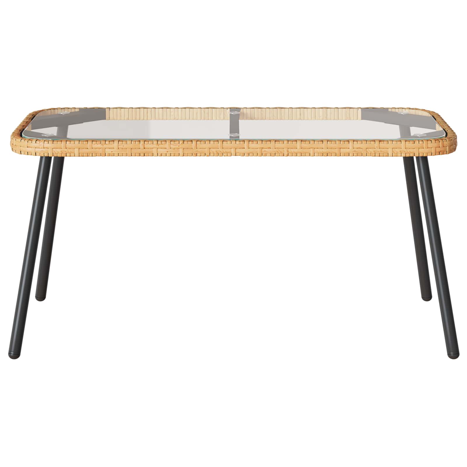 Kafijas Galdiņš Brūns Un Melns 90 X 45 X 43 Cm Poliratāns