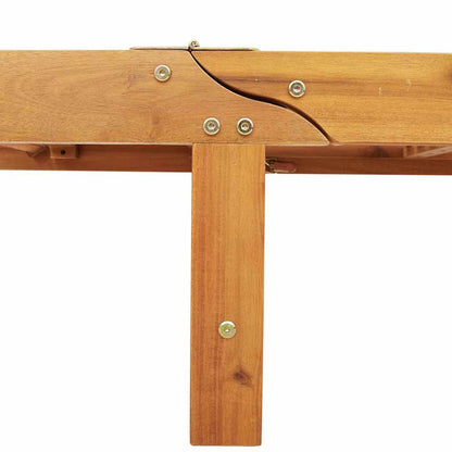 Sauļošanās Krēsls Brūna 199 X 63 X 85 Cm Cietā Akācijas Koks