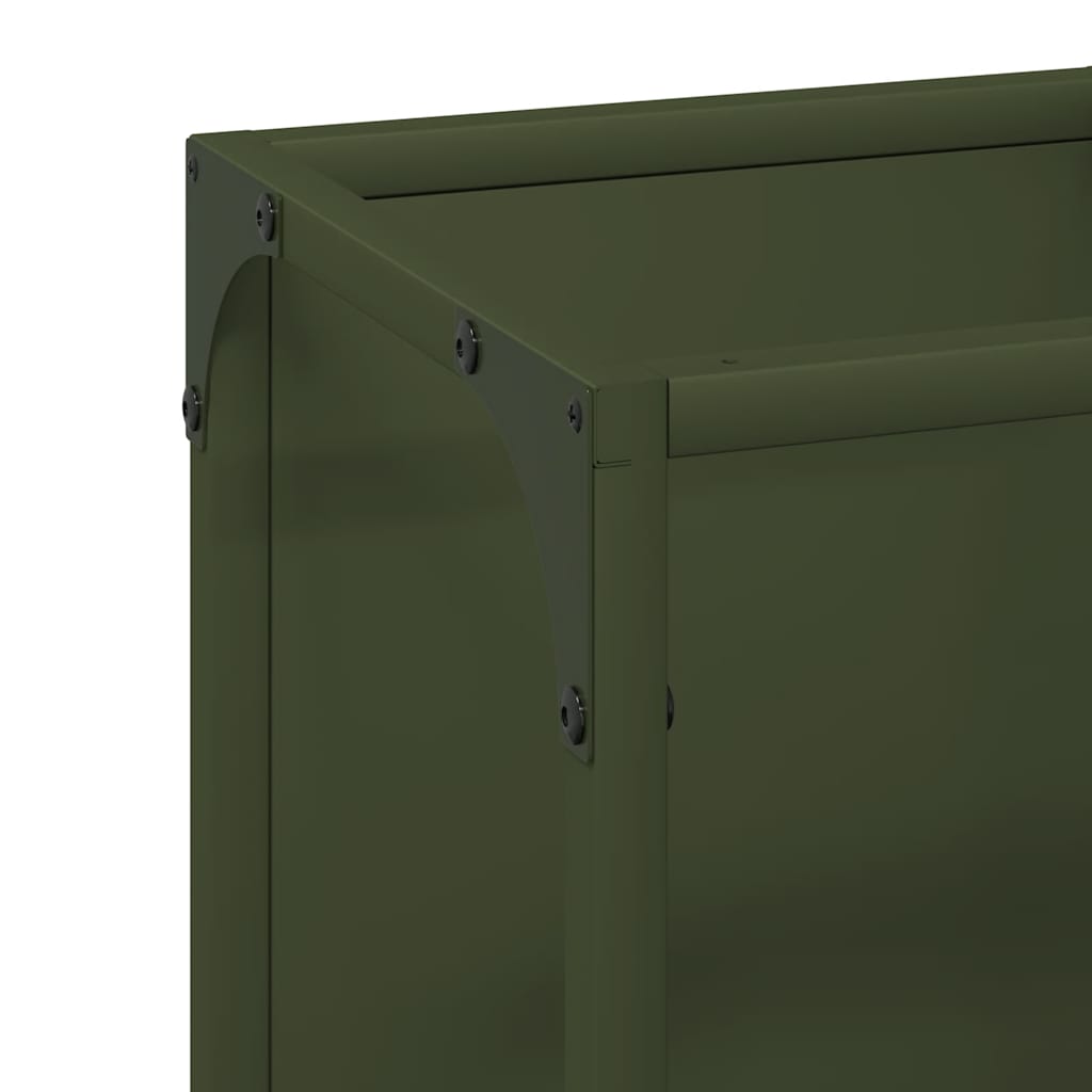 Malkas Plaukts Olive Green 25X25X60 Cm Auksti Velmēts Tērauds